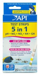 API 5 in 1 Aquarium Test Strips (Option: 25 strips)