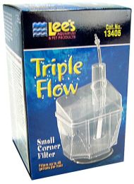Lees Triple Flow Corner Filter (Option: Small - 3.25"L x 3.25"W x 5"H (45 GPH))