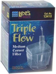Lees Triple Flow Corner Filter (Option: Medium - 3.5"L x 3.5"W x 5.5"H (75 GPH))