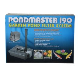 Pondmaster Garden Pond Filter System Kit (Option: Model 190 - 190 GPH (Up to 400 Gallons))