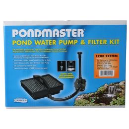 Pondmaster Garden Pond Filter System Kit (Option: Model 1700 - 700 GPH (Up to 1,400 Gallons))