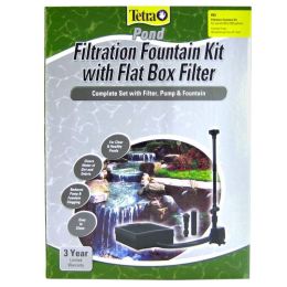 Tetra Pond Filtration Fountain Kit with Submersible Flat Box Filter (Option: FK5 - 325 GPH - For Ponds up to 250 Gallons)