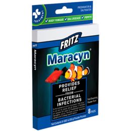 Fritz Maracyn Bacterial Treatment Powder for Freshwater and Saltwater Aquariums (Option: 8 count)