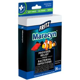 Fritz Maracyn Bacterial Treatment Powder for Freshwater and Saltwater Aquariums (Option: 24 count)