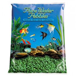 Pure Water Pebbles Aquarium Gravel - Emerald Green (Option: 5 lbs (3.1-6.3 mm Grain))