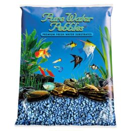 Pure Water Pebbles Aquarium Gravel - Neon Blue (Option: 5 lbs (3.1-6.3 mm Grain))