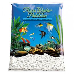 Pure Water Pebbles Aquarium Gravel - Platinum White Frost (Option: 25 lbs (8.7-9.5 mm Grain))