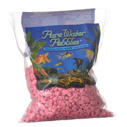 Pure Water Pebbles Aquarium Gravel - Neon Pink (Option: 2 lbs (3.1-6.3 mm Grain))