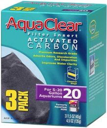 Aquaclear Activated Carbon Filter Inserts (Option: Size 20 - 3 count)