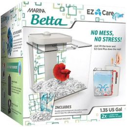 Marina Betta EZ Care Plus Aquarium Kit (Option: 1.35 gallon - White)
